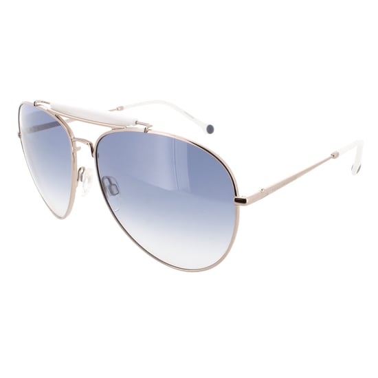 Gafas de sol Tommy Hilfiger con barra blanca y dorada - Image 1