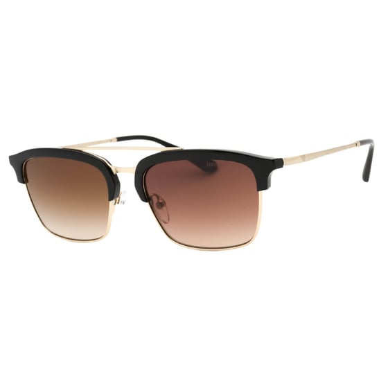 Gafas de sol Emporio Armani con montura dorada mate y lentes degradadas marrones - Image 1