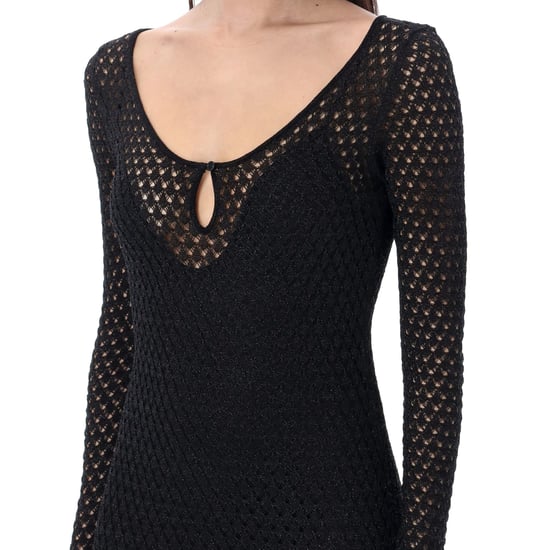 Vestido largo de crochet de lúrex de Tom Ford - Image 4