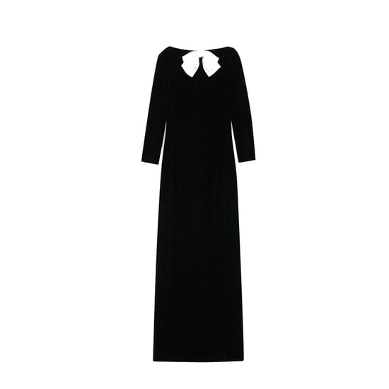 Vestido largo de terciopelo de Saint Laurent - Image 1