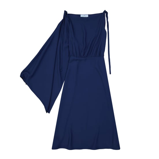 Vestido midi acampanado de una manga de Prada - Image 1