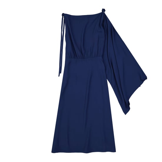 Vestido midi acampanado de una manga de Prada - Image 2