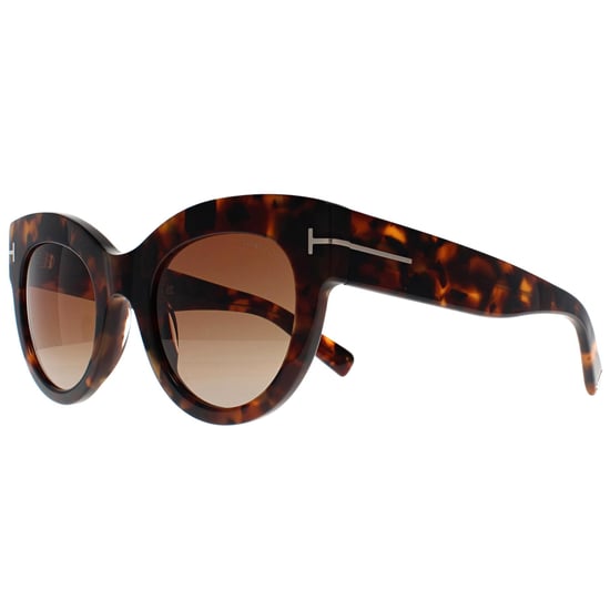 Tom Ford Gafas de sol Cat Eye para mujer en Dark Havana con degradado Burdeos Lucilla FT1063 - Image 2
