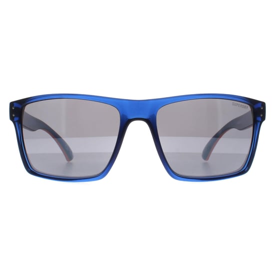 Superdry Cuadrado Hombre Negro y Azul Espejo Plateado Kobe - Image 1