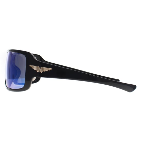 Police Square Hombre Espejo Brillante Negro Humo Azul SPLN37M Tailwind 5 - Image 3