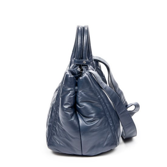 Prada Large Bomber Tote en Azul marino Piel de becerro - Image 3