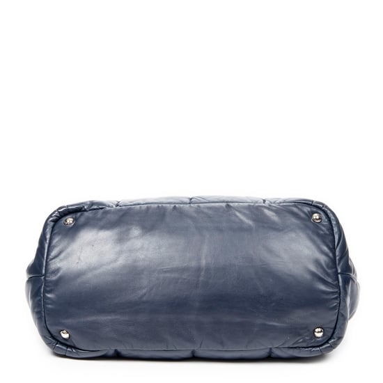 Prada Large Bomber Tote en Azul marino Piel de becerro - Image 6