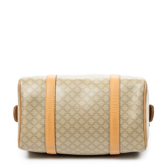 Celine Vintage Mini Boston  en Beige Lona recubierta - Image 6