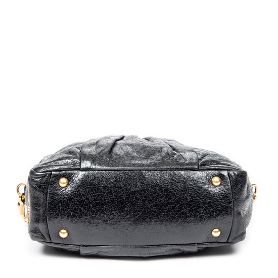 Miu Miu Mini Pleated Boston en Negro Piel de becerro - Image 6