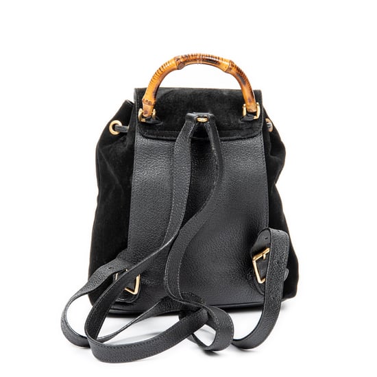 Gucci Mini Bamboo Backpack en Negro Piel de becerro - Image 5