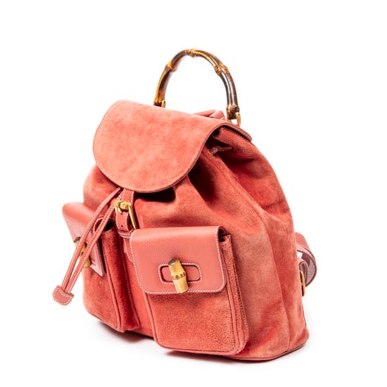 Gucci Large Bamboo Backpack  en Rojo Piel de becerro - Image 2