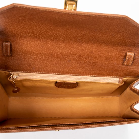 Gucci Vintage Envelope Crossbody Flap en Marrón Piel de becerro - Image 3