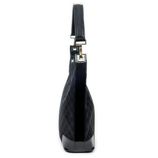 Gucci Shoulder Zip Hobo en Negro Lienzo - Image 4