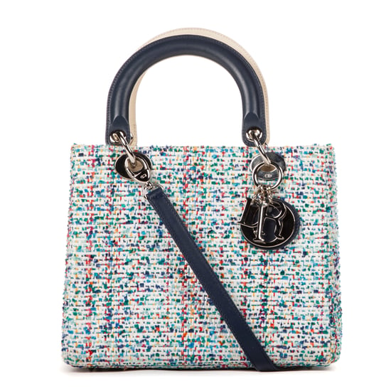 Dior Lady Medium en Azul Lienzo - Image 1