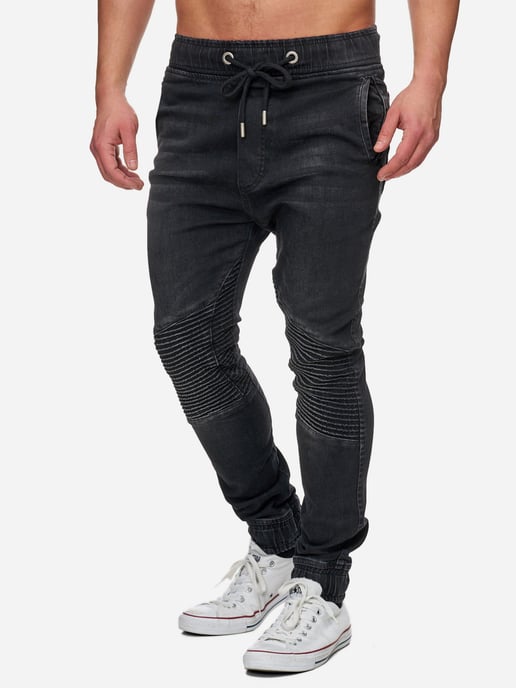Tazzio vaqueros de hombre regular fit en estilo biker jogger - Image 1