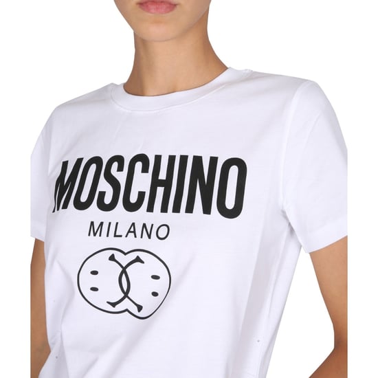 Camiseta Blanca Con Doble Sonrisa De Moschino - Image 4