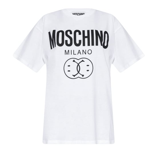 Camiseta Extragrande Blanca Con Doble Sonrisa De Moschino - Image 1