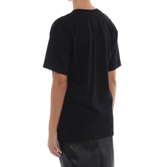Camiseta Negra Con Logo De Doble Interrogación De Moschino Milano - Image 3