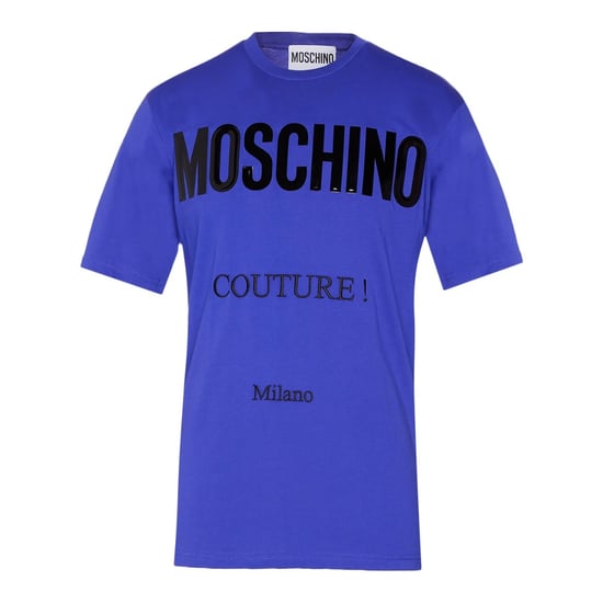 Camiseta Azul Con Logo Brillante De Moschino Couture - Image 1
