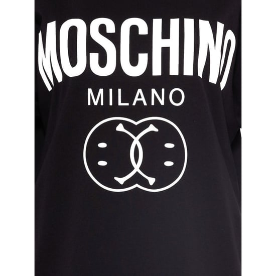 Camiseta Extragrande Negra Con Doble Sonrisa De Moschino - Image 3
