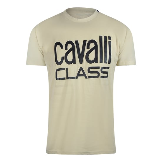 Camiseta Color Beige Arena Con El Logotipo Llamativo De Cavalli Class - Image 1