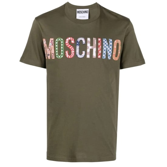 Camiseta Verde Con El Logo Multicolor Bordado De Moschino - Image 1