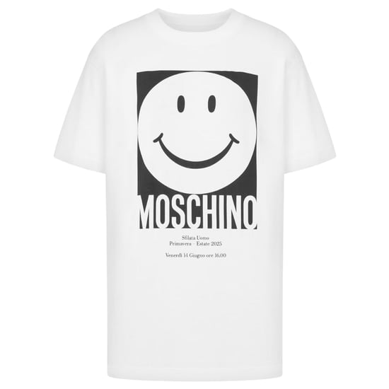 Camiseta Blanca Con El Logo Sonriente De Moschino - Image 1