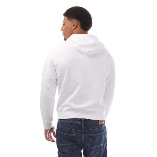 Sudadera Con Capucha Blanca Brillante Con El Logotipo Monocromático De Diesel - Image 3