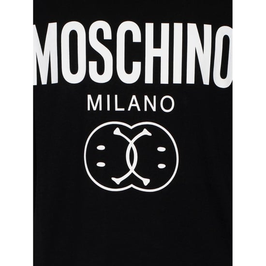 Camiseta Negra Con Doble Sonrisa De Moschino Milano - Image 3