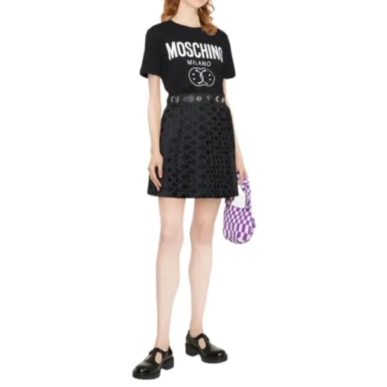 Camiseta Negra Con Doble Sonrisa De Moschino - Image 2