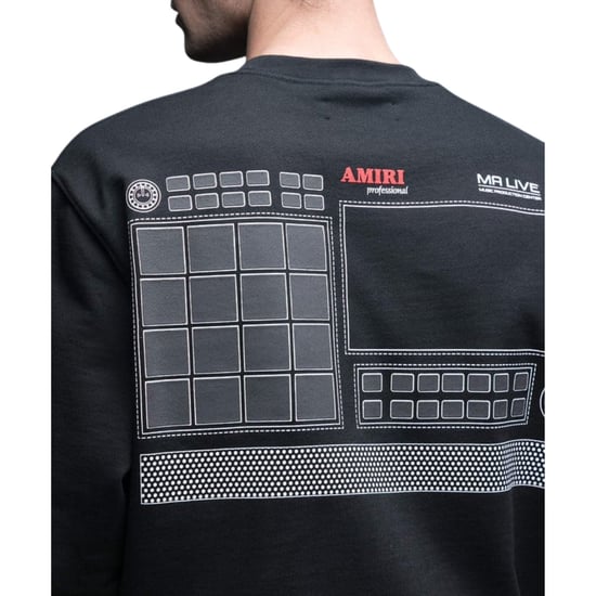 Suéter Negro De Cuello Redondo Amiri Drum Machine - Image 4