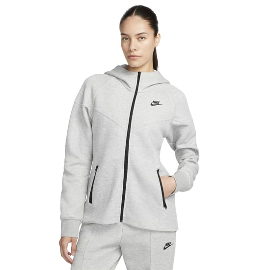 Sudadera Con Capucha Nike Gris Claro Con Cremallera - Image 2