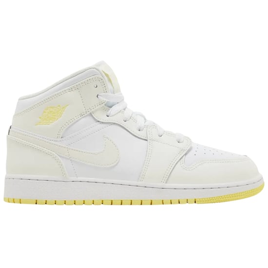 Nike Air Jordan 1 Mid (gs) Zapatillas Altas Blancas Para Jóvenes - Image 1