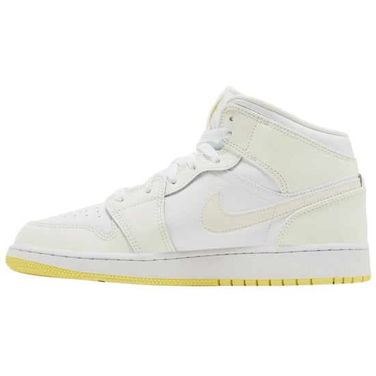 Nike Air Jordan 1 Mid (gs) Zapatillas Altas Blancas Para Jóvenes - Image 2
