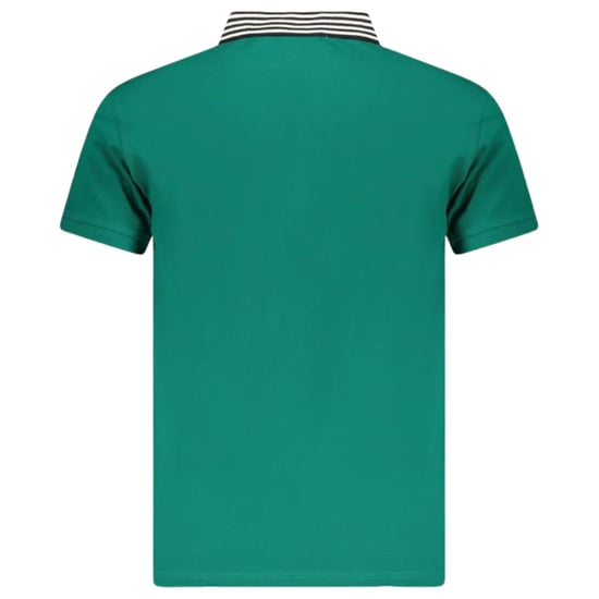Cavalli Class Polo Ottanio Verde Con Cuello A Rayas - Image 2