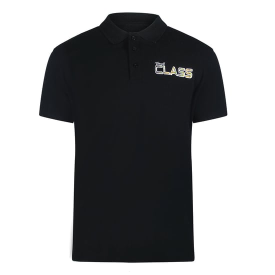 Polo Negro Con Logotipo Floral Vibrante De Cavalli Class - Image 1