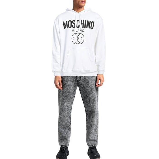 Sudadera Blanca Con Capucha Y Doble Sonrisa De Moschino Milano - Image 2