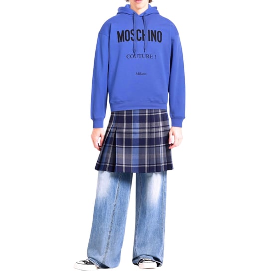 Sudadera Con Capucha Azul De Moschino Couture Milano - Image 2