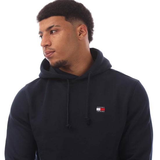 Sudadera con capucha con cordón y insignia tonal de Tommy Hilfiger para hombre en azul marino - Image 2