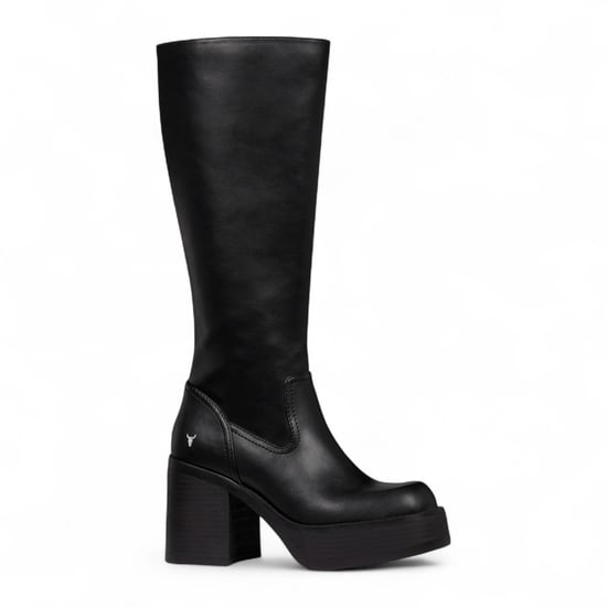 Botas Windsorsmith de piel sintética negra con plataforma hasta la rodilla para mujer - Niche - Image 3