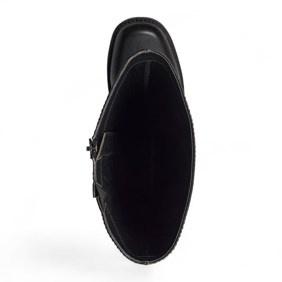Botas Windsorsmith de piel sintética negra con plataforma hasta la rodilla para mujer - Niche - Image 4