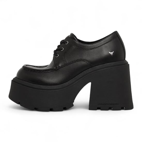 Zapatos Windsorsmith de piel negra con plataforma gruesa y cordones para mujer - Starcrossed - Image 3
