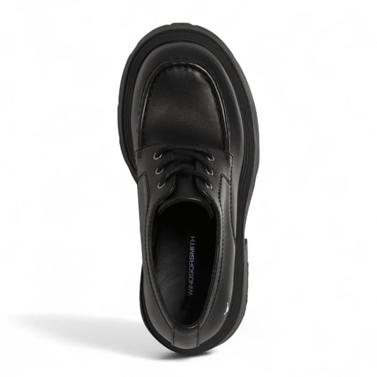 Zapatos Windsorsmith de piel negra con plataforma gruesa y cordones para mujer - Starcrossed - Image 5