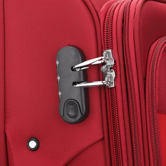 Maleta blanda expandible roja con 8 ruedas, equipaje de mano ligero para viaje - Image 6