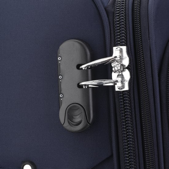 Maleta blanda expandible azul con 8 ruedas, equipaje de mano ligero para viaje - Image 6