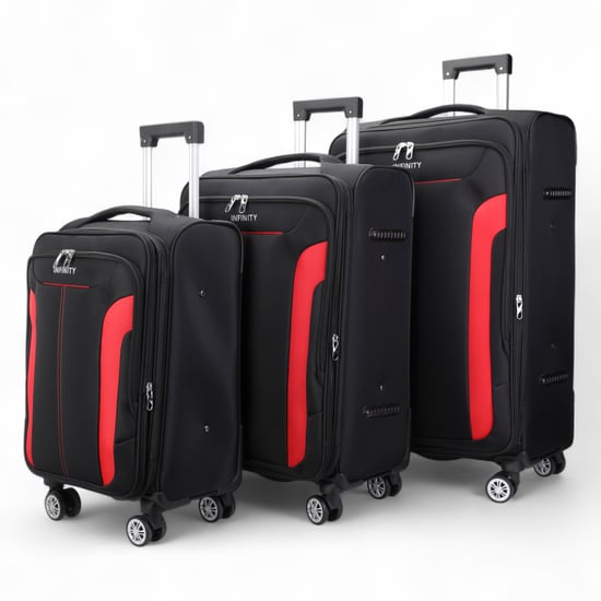 Maleta blanda expandible negra con 8 ruedas, equipaje de mano ligero para viaje - Image 4