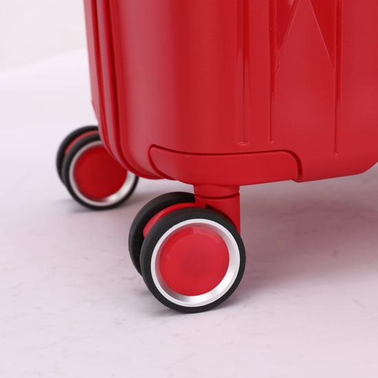 Maleta rígida roja resistente con 8 ruedas, maleta de cabina TSA, para viajes de vacaciones - Image 6