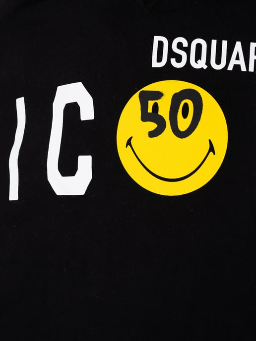Dsquared2 Sudadera Smilley del hombre negro - Image 3