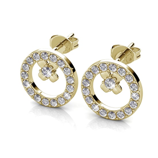 Pendientes Eliza - Oro y Cristal - Image 3