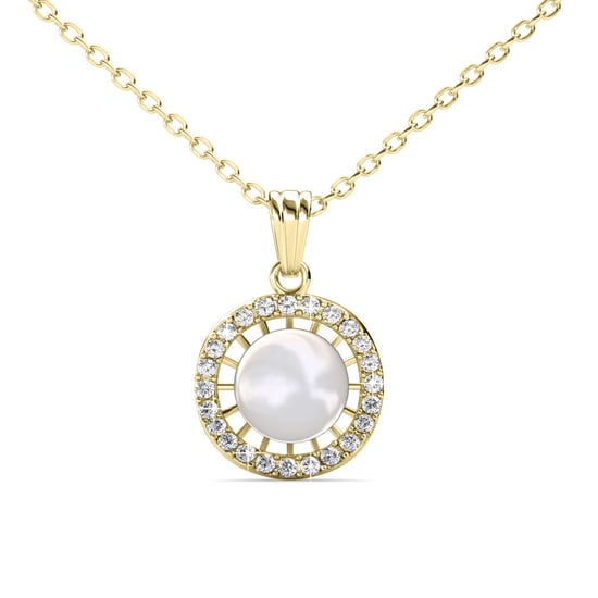 Colgantes de Perla Chloe - Oro y Cristal - Image 1